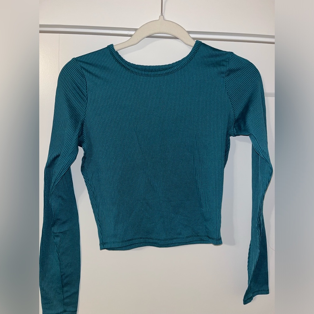Hollister, Long Sleeve Ribbed Baby Tee, Size Small